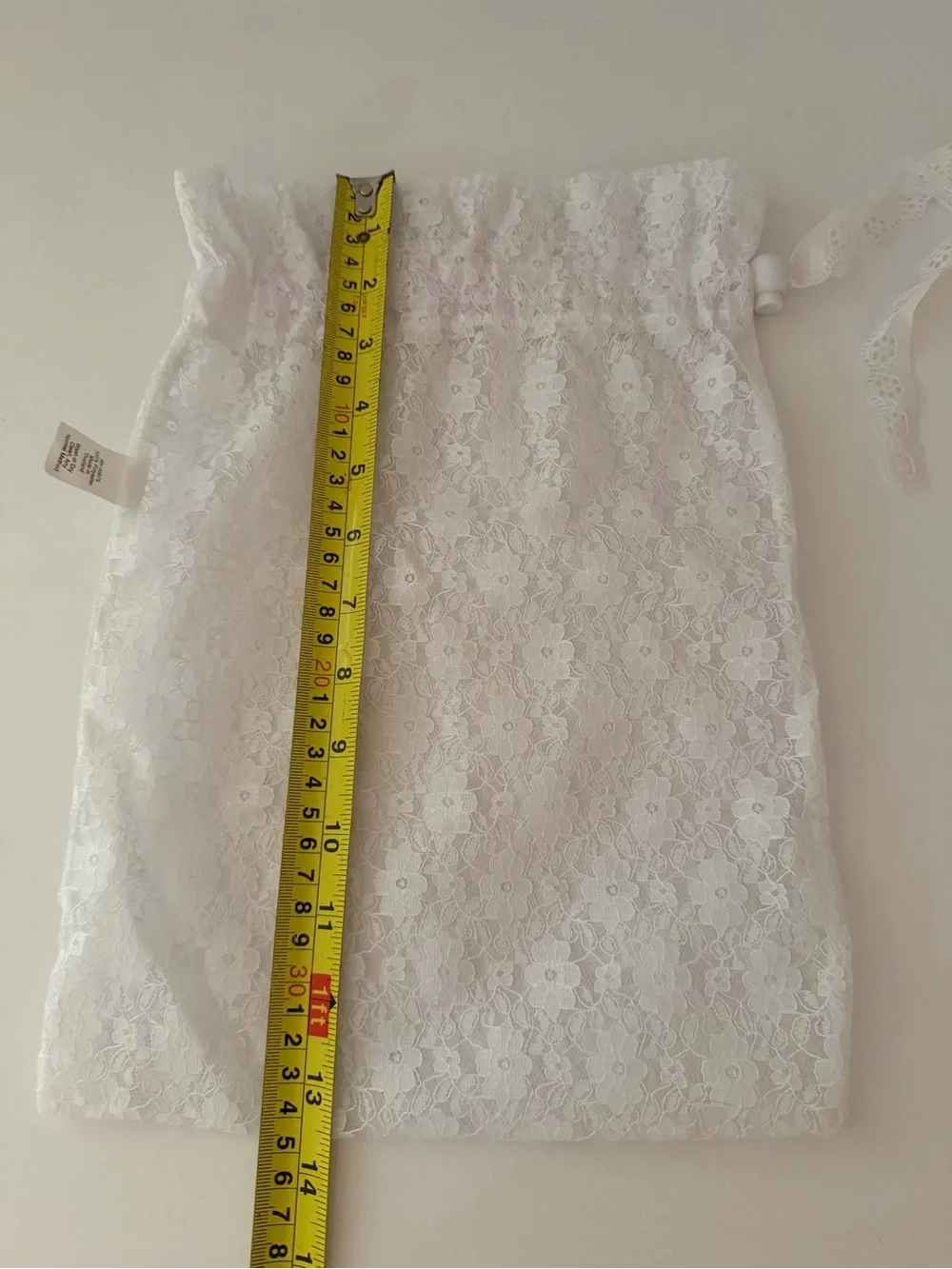 White Floral Lace Satchels set of 7 bride Bridal Party gifts assorted sizes